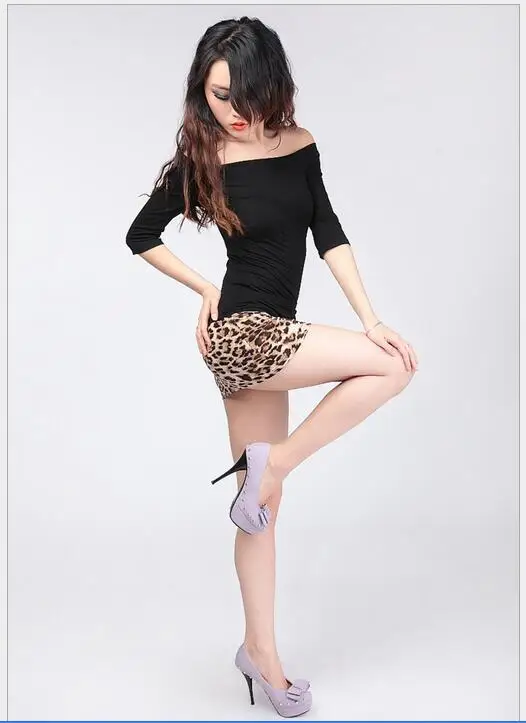 Летние модные, пикантные посылка бедра короткая юбка леопардовой расцветки с принтом в полоску и в горошек Для женщин юбка мини-юбка миди mujer - Цвет: leopard