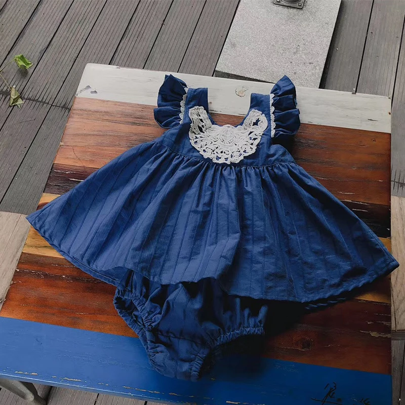 

Spanish Style Retro Little Girl's Spring and Summer Dress Baby's Super Occidental Palace Princess dress Flying Sleeve Doll Skirt