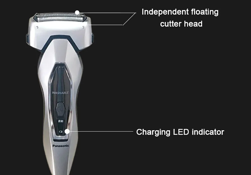 Panasonic Для Мужчин's Перезаряжаемые электробритва ES-ERT3 плавающий 3 режущая головка Поддержка быстрый и мягкого бритья Водонепроницаемый