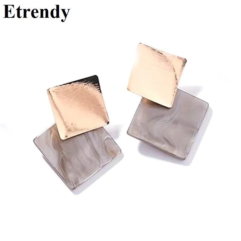 

Summer Square Drop Earrings For Women Pink White Geometric Acrylic Fashion Jewelry Party 2018 Bijoux Elegant Gifts