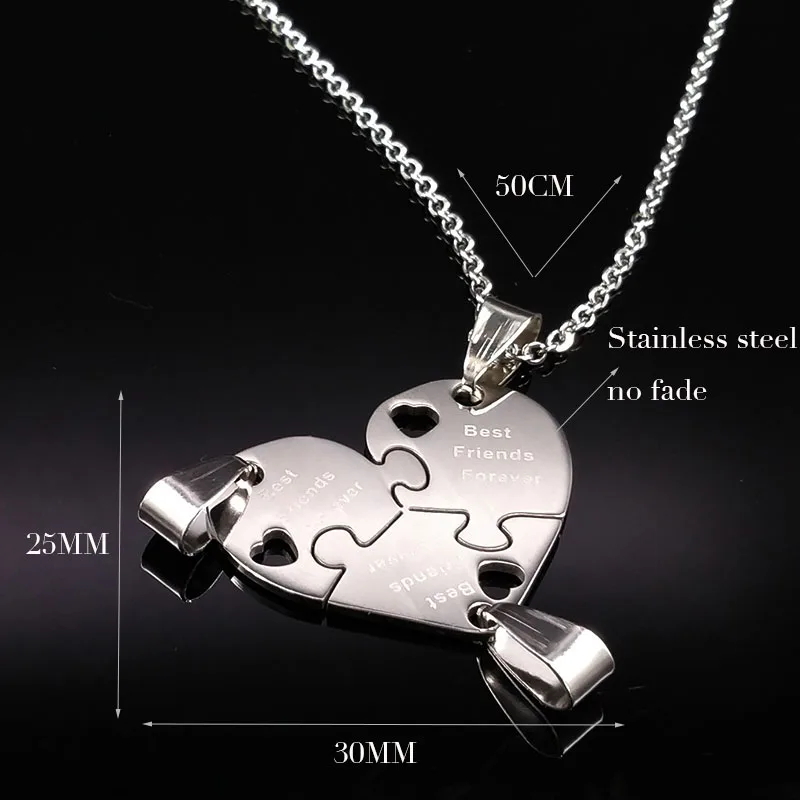 Женское колье из нержавеющей стали серебристого цвета 3 шт.|girls jewelry|color chokerbest friends