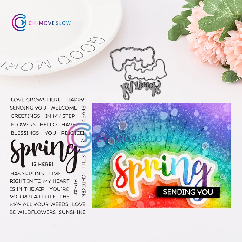 

CH New Arrival Spring Metal Cutting Dies and stamps DIY Scrapbooking Card Stencil Paper Craft Handmade Album Handbook Home