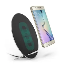 W7 Fast Wireless Charger Round Shaped Dock Station For Samsung For iPhone Support For QI Charging Pad Mobile Phone Holder