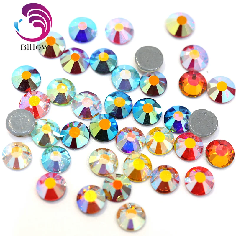 

AAAAA High Quality Mulit Colors Hot Fix Rhinestone Flatback Crystal Loose Rhinestone For Clothes Decoration 1440PCS B3271
