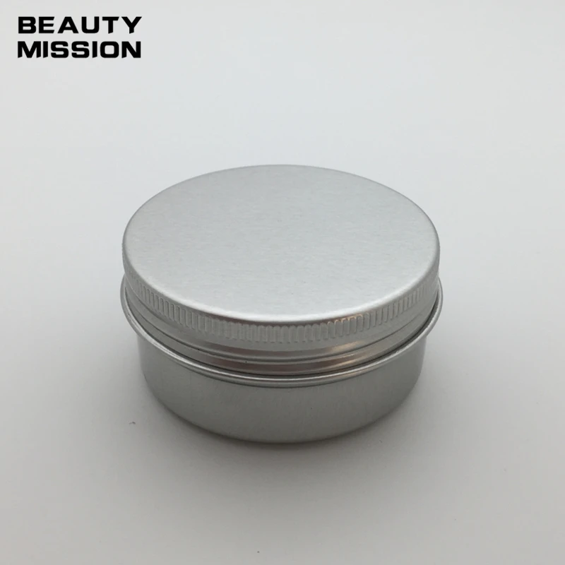 

(100pcs/lot)50g Empty Aluminum Cosmetic Jar Container 50ml Screw Cap Makeup Container Case Tea Box