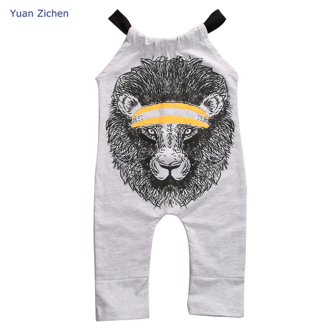 Anak Pakaian Bayi Gadis Baju Monyet Kartun Singa Romper Baru Anak Pakaian Bayi Gadis Baju Monyet Kartun Singa Romper Baru