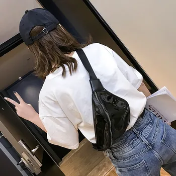 

Women Transparent waist bag fanny pack solid Fashion Simple clear Pocket Bag Wild Chest Bag Messenger Bag sac banane femme nerka