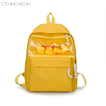 

Backpack STANCHION School Bag Fashion Canvas Cute Duck Women Teenager Female Mochila Bagpack Girl Shoulder Bag Casual Bookbag