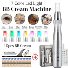 BB крем светящийся 7 цветные огни Светодиодный аппарат для лечения стимулирует подтягивание кожи крем от прыщей уменьшает морщины устройство нанесение на кожу ручка