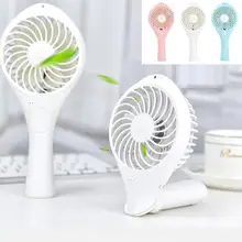 Вентилятор портативный ручной с перезаряжаемой встроенной батареей 1200 mAUSB порт удобный мини-вентилятор для умного дома летний кулер
