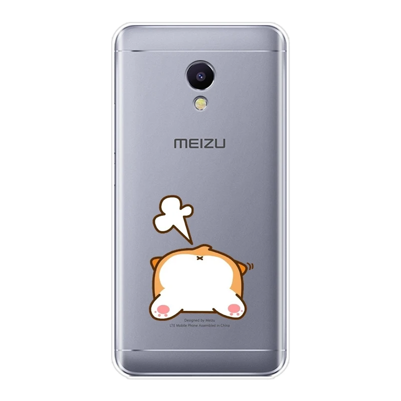 Силиконовый чехол для телефона с милой собачкой из ТПУ Meizu M6 M6S M6T M5 M5C M5S M3 M3S M2
