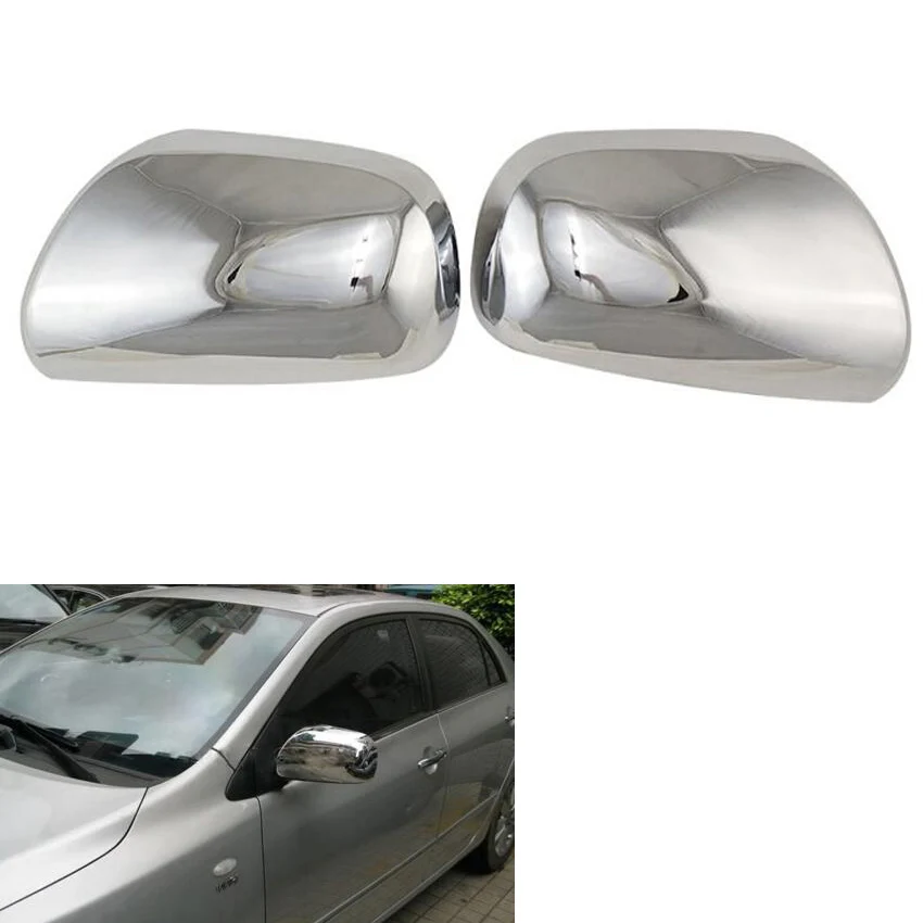 Yaquicka Chrome Abs Rearview Rear View Mirror Cover Trim Car