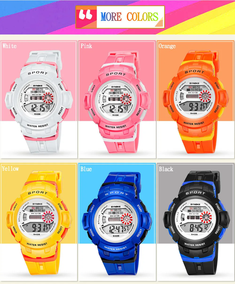Лидер продаж непромокаемые детские часы для мальчиков и девочек светодиодный цифровой силиконовые спортивные часы резиновые часы детские