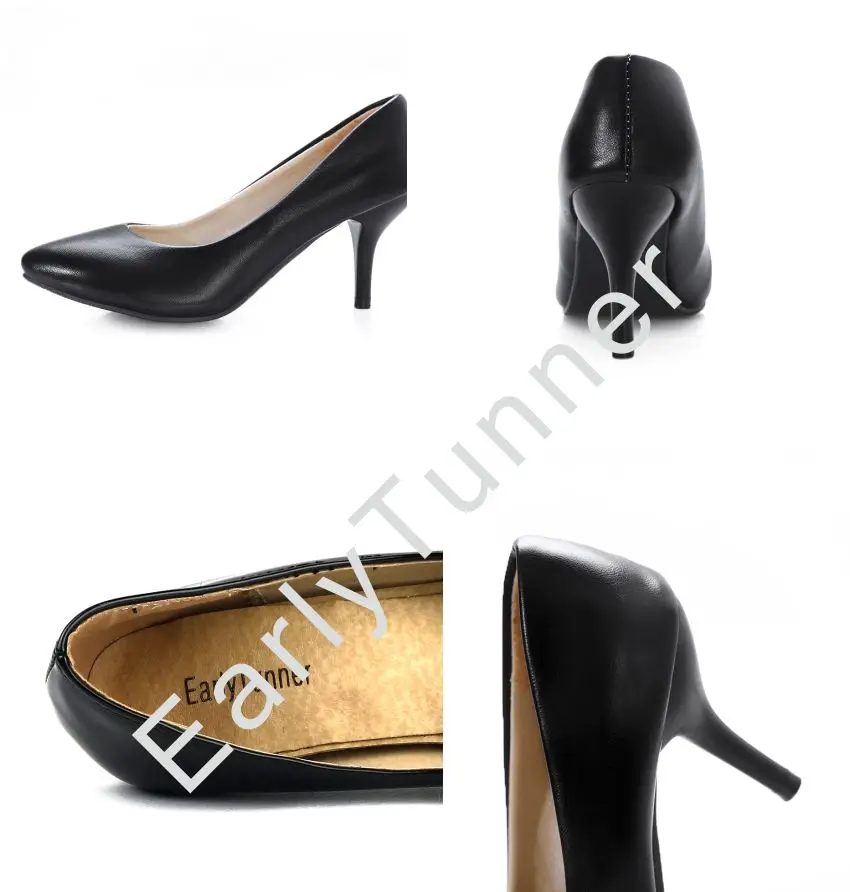 Новые брендовые пикантные черные, желтые, зеленые, абрикосовые женские блестящие туфли-лодочки телесного цвета Дамская официальная обувь на среднем каблуке Большие размеры 46, 10, 12, AMS809