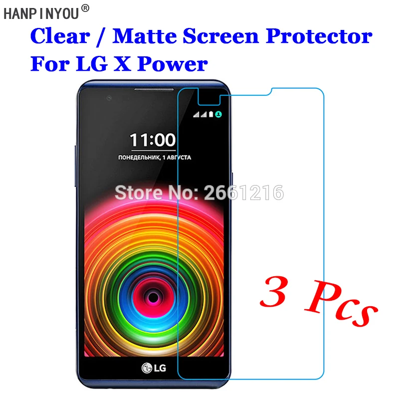 

3 Pcs/Lot For LG X Power XPower K220DS K450 5.3" HD Clear / Anti-Glare Matte Front Screen Protector Touch Film Protection Skin
