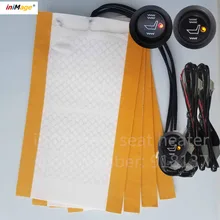 Большая распродажа,, 2 сиденья, установленный Автомобильный Подогреватель, Универсальный круглый переключатель, углеродное волокно, автомобильные Подогреваемые подушки, подогреватель сидений