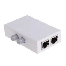 JINSHENGDA сетевые концентраторы Mini Dual 2 Way 2 порта RJ45 сетевой ручной AB распределительный переключатель коробка адаптер концентратор