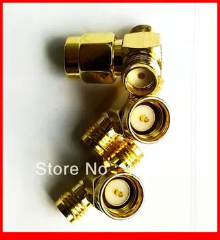 

10 PCS/LOT Gold T Connector Antenna Adapter SMA Male to two SMA Female