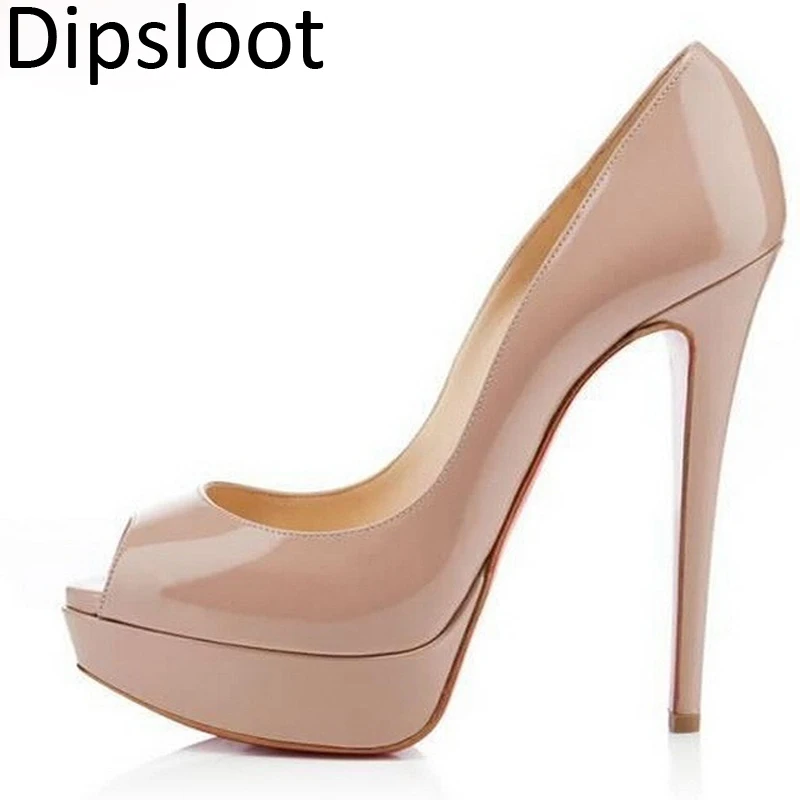 Womens Platform Party Wedding Blinking Stiletto peep Toe Strappy High Heel Shoes