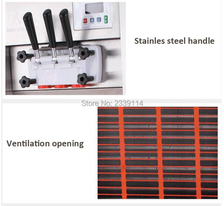 110 V/220 V три головы 18L-22L/H коммерческий мягкий мороженое машина сладкое мороженое производитель