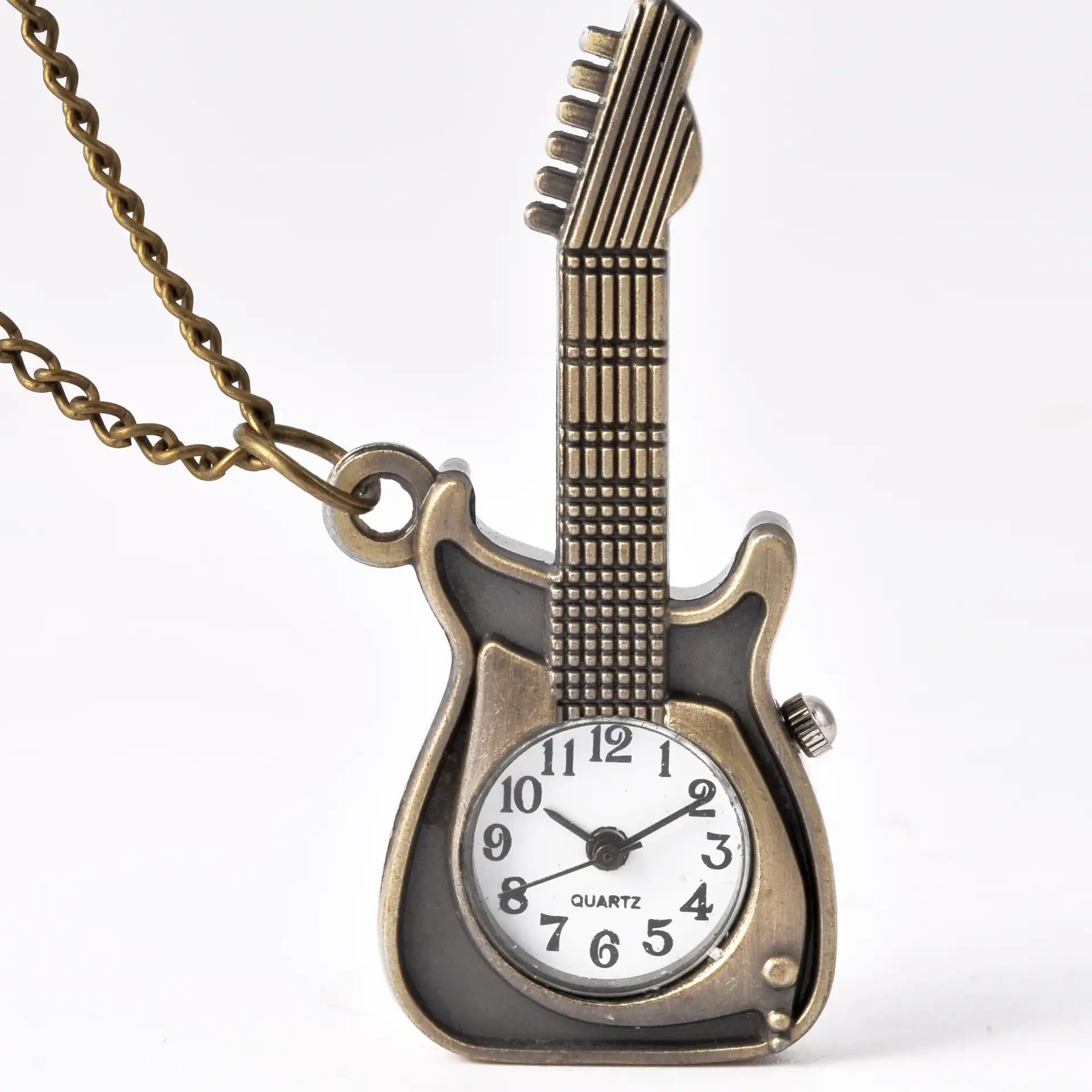 ギター懐中時計ジュエリー小型かわいいギターの形の懐中時計チェーンの誕生日プレゼント Pocket Fob Watches Aliexpress