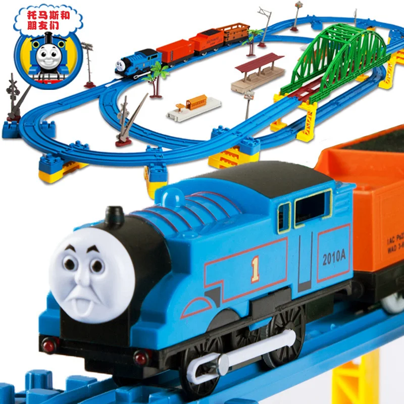 

60pcs/set Large Thomas orbit small electric toy train Acousto-optic version of double track train toys for children Kids Toys