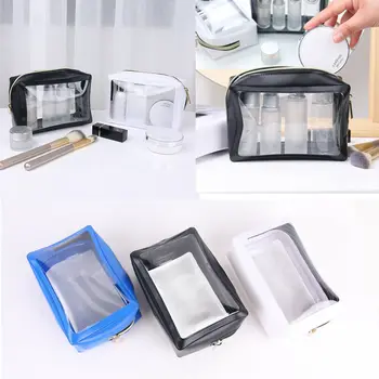

Clear Pencil Case Makeup Pouch Bag with Zipper Waterproof for Stationery Cosmetics Storage Travel Toiletry Wash Case