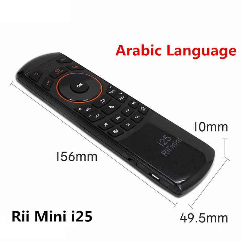 Original Rii i25 Arabic Keyboard 2.4G Mini Wirless Keyboards + Air Fly Mouse High Quality for PC HTPC Smart Android TV Box IPTV Original Rii i25 Arabic Keyboard 2.4G Mini Wirless Keyboards + Air Fly Mouse High Quality for PC HTPC Smart Android TV Box IPTV