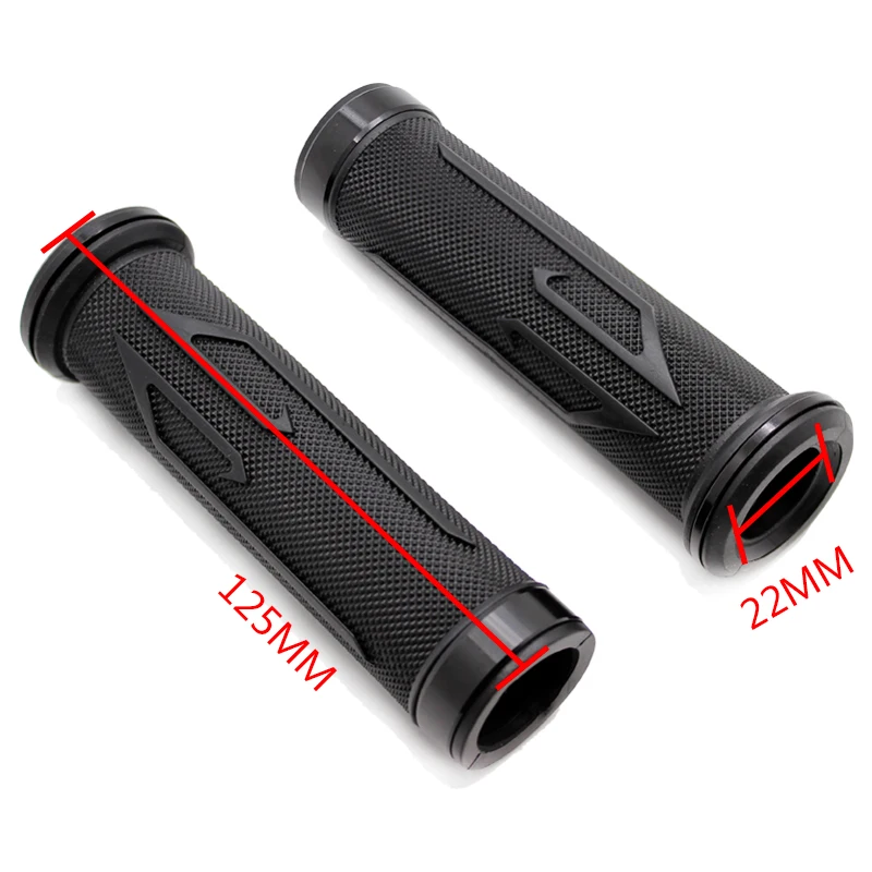 Nordson Black Universal 22mm Motorcycles Handle Grips Handlebar Grips for Suzuki Honda Kawasaki Yamaha Buell Ducati