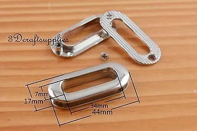 

eyelets metal with washer grommets nickel oval 8 pieces 34 mm Z39D