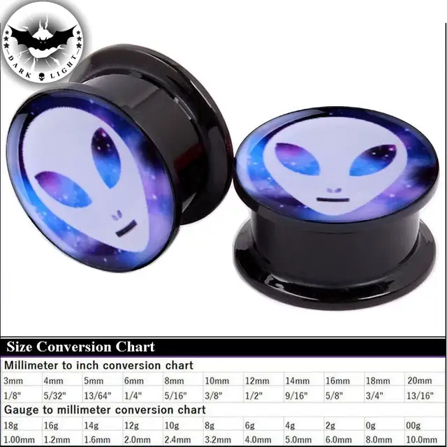 Ear Tunnel Size Chart