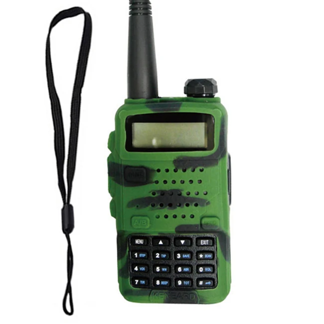 100% Walkie Talkie защитный мягкий ручной чехол с бесплатным ремешком для Baofeng UV-5R двухстороннее радио UV5R 5RA 5RE 5RC 5RT