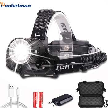 

Super Bright LED Headlight 30000LM XHP50 Headlamp V6 LED Head Light Head Torch Waterproof for Outdoor Using with 18650 Battery