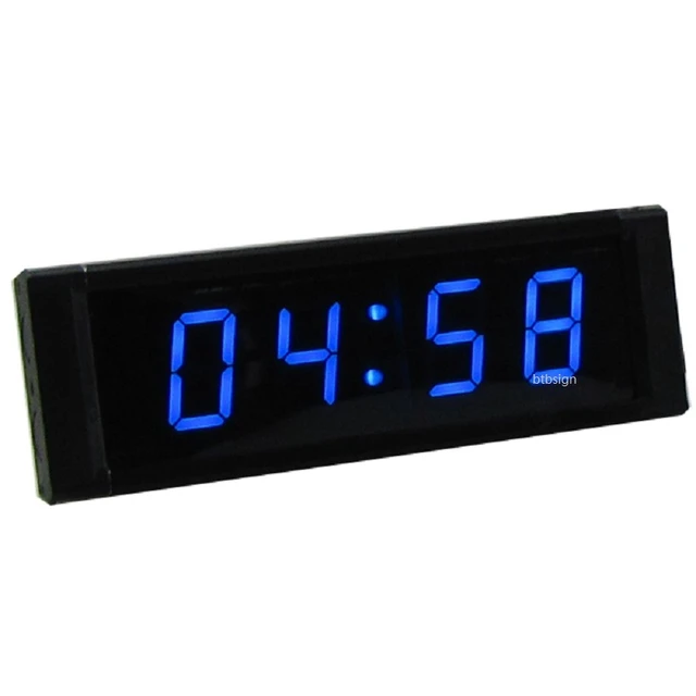 Mini horloge numérique LED bleue 1 ''MM:SS LED, compte à rebours pour le  bureau et la maison - AliExpress