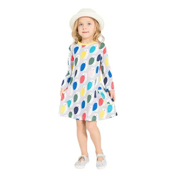

Kids clothing cotton Girls Dresses Brand Robe Princess Printed animal Owls Jumping Kids Girl Fashion Kids Dresses for Girls