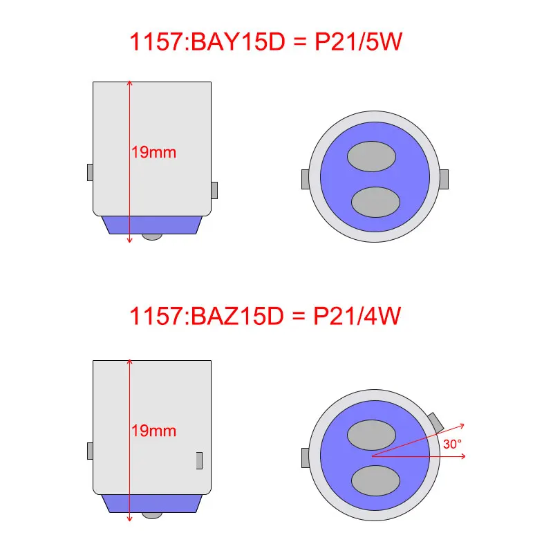 2X1157 BAY15D светодиодный лампы для sharp чипы высокой Мощность лампы для стоп-сигналы P21/5 Вт P21/4 W BAZ15D Автомобильный светодиодный лампы Белый Красный Авто 12V