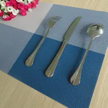 4 unids/lote manteles individuales de PVC de alta calidad para mesa de comedor posavasos de plástico Vintage antideslizante tejido Runner Placem LB 260