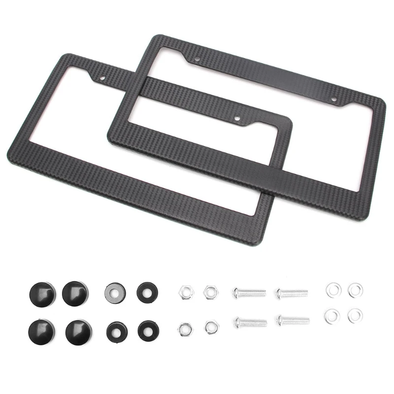 Us 921 22 Offreal 100 Carbon Fiber License Plate Frame Tag Cover Original 3k With Free Caps In License Plate From Automobiles Motorcycles On