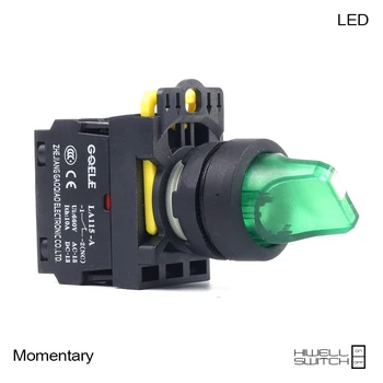 

5 PCS Push button switch Selector switch Short handle 3-Position LED Momentary IP40 1NO 1NC 1N0+1NC 2NO 2NC LA115-A1-11XD-R31