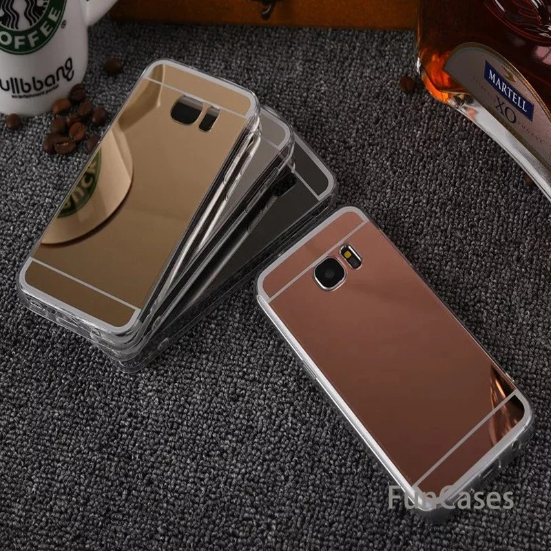Зеркальный эффект мягкий TPU чехол для samsung Galaxy Note 9 S6 S7 край Grand Prime A3 A5 A7 J3 J5 J7 2017 S8 S9 A8