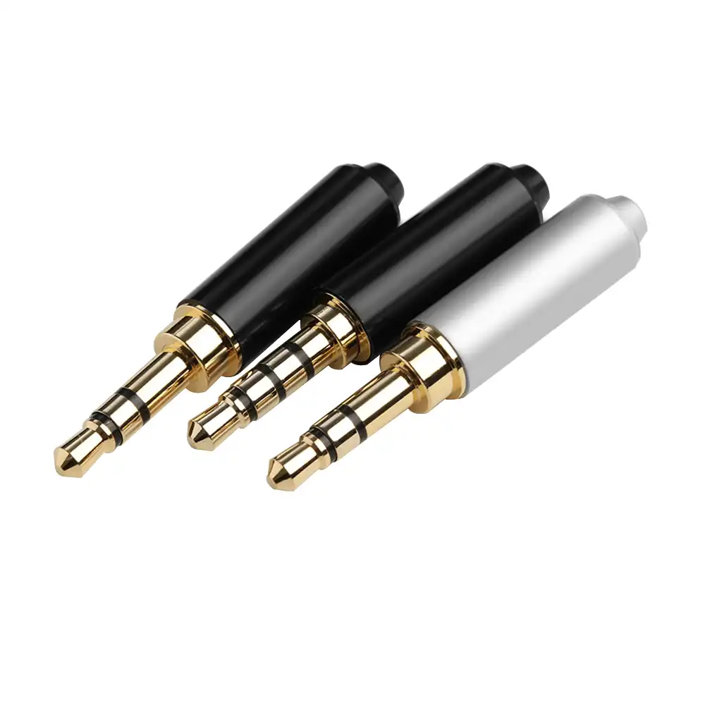1pcs Hot 3/4 Pole 3.5mm Male Repair headphone Jack Plug Metal Audio