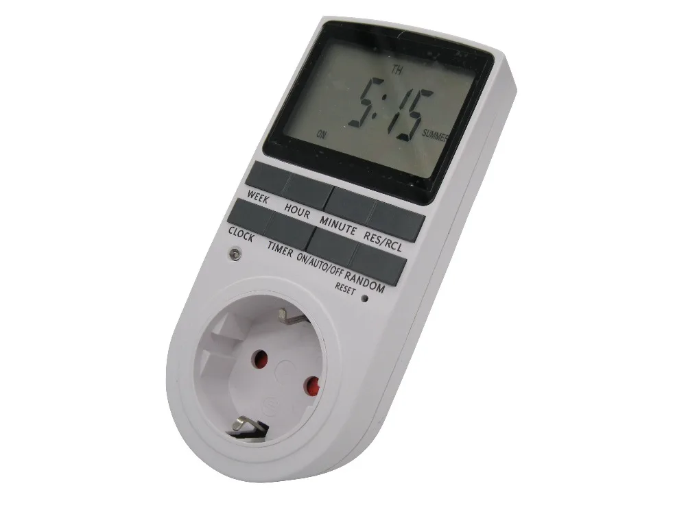 

EU Plug Digital Programmable Timer Socket Switch for Household Appliances Refrigerator LCD Display Electronic Devices
