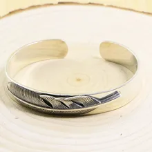 Японский Модные украшения такахаши Горо ручной работы перо S925 стерлингового серебра Для мужчин и Для женщин Панк Ретро тайский серебряный браслет