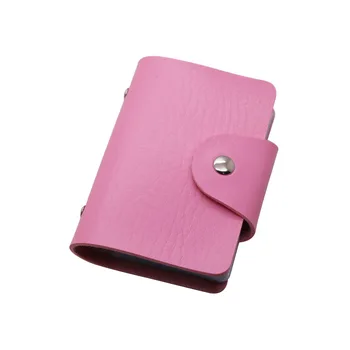 

New 24 Card Slots Double Sided Plastic Card Holder Small Size Multicolor Business Pack Bus Card Bag Women Purses Men Wallet B031