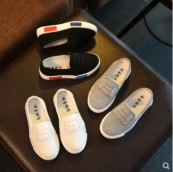 

kids shoes boys sneakers 2018 NEW autumn new cotton canvas sport child shoes pedal girls single shoes canvas casual boys shoes