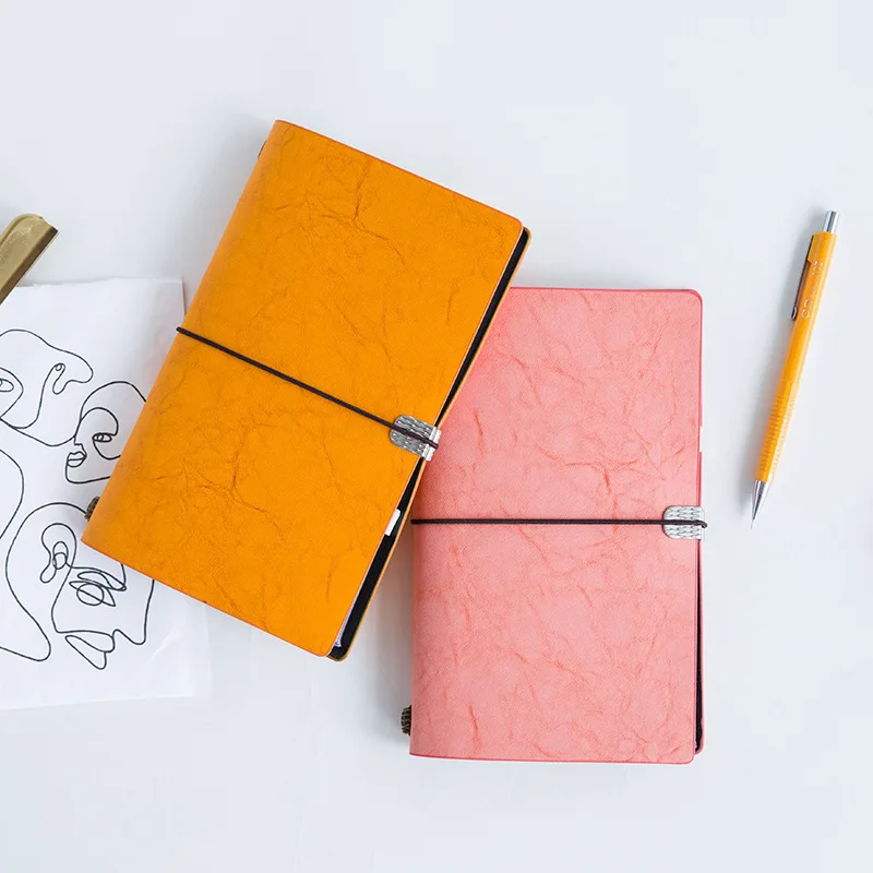 

1pc 20*12.5cm PU Leather Notebook bullet journal sketchbook agenda diary for Student School Office Stationery Supplies
