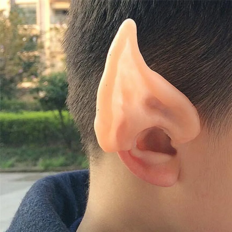 JETTING Latex Ears Halloween Mask Party Latex Pointed Prosthetic Tips Ear Sexy Anonymous Mask