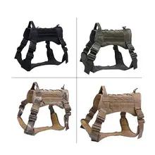 Открытый полицейский тренировочный жгут одежда тактическая собака Molle жилет армейский военный тактический охотничий жилет с ручка-держатель M-XL