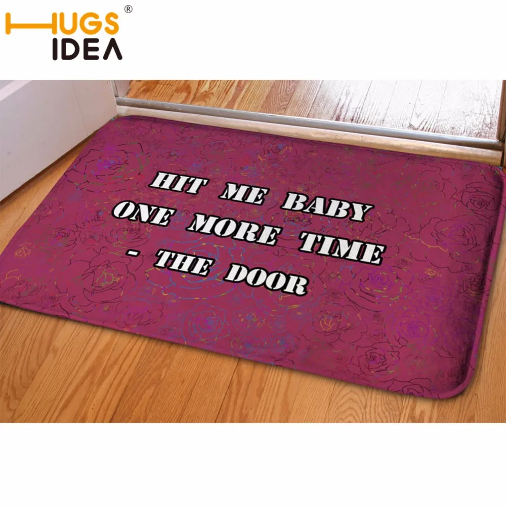 Hugsidea Doormats Funny Word Printed Anti Slip Door Mat Home