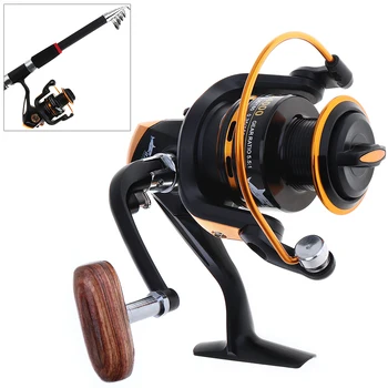 

4000 Metal Spinning Reel(Gapless) 12+1BB 5.1:1 Carp Black Fishing Reel Wheel Tackle for Ocean Boat Fishing